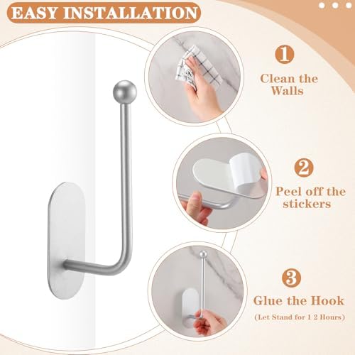 CroBlissful 2 Pcs Adhesive Curtain Holdbacks No Drill Window Hook - Image 3
