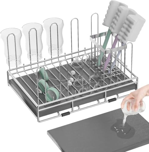 Baby Bottle Drying Rack Organizer Stainless Steel by chilinii