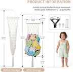 68 Inch Stuffed Animal Storage Net Corner Stuffy Hammock - Image 5