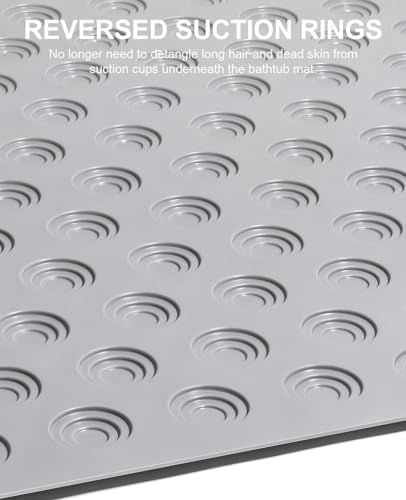 OTHWAY Reverse Suction Cup Bath Mat: 39x16 inch Extra Long Bathmat│Perfect - Image 3