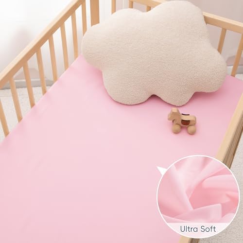 PHF 3 Pack Soft Rose Floral Crib Sheets Fitted, Silky Comfy Breathable Baby - Image 4