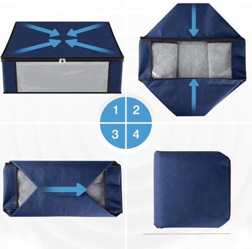 HomeHacks 3-Pack Clothes Organizer Storage Bags, 35L Storage Bins - Image 3