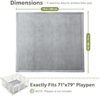 Baby Play Mat for Floor, Velvet Play Mat - Image 6