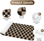 Bathtub Mat Non Slip, Checkered Extra Long Bath tub Mat Shower Floor Mat - Image 3