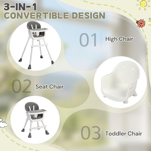 Ktaxon 3-in-1 High Chair for Babies and Toddler - Image 6