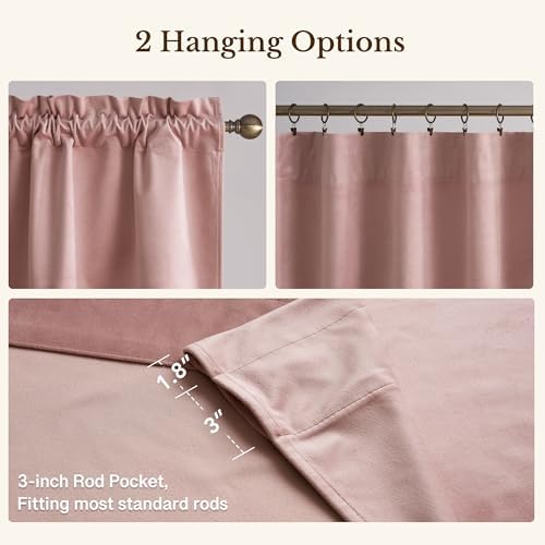 StangH Dusty Rose Valance for Windows 52x18 Inch, 1 Panel - Image 4