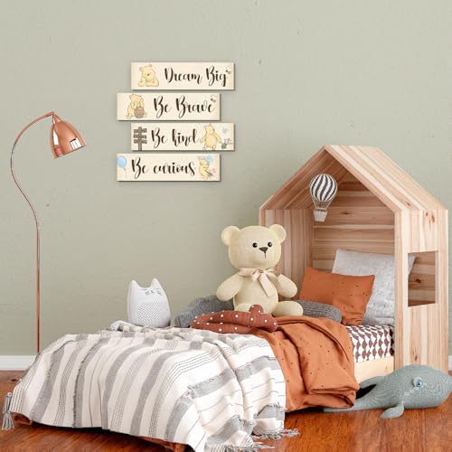 BirtDerr Winnie Nurasy 4Pcs Winnie Bedroom Wall Decor - Image 5