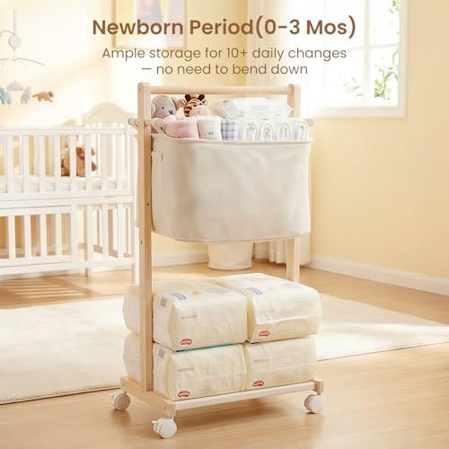 Woodtoe Baby Diaper Caddy Cart - Image 4