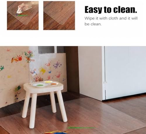 Kuyal Clear Chair mat for Hardwood Floor 44 x 58 inches Floor Mats - Image 4