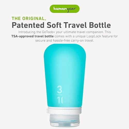 humangear GoToob+ | Refillable Silicone Travel Bottle | Locking Lid | Food-Safe - Image 2