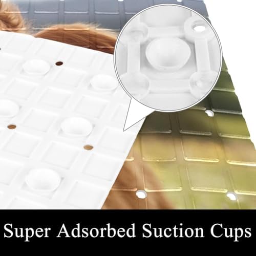 Bath Tub Shower Mat, Washable Bathtub Floor Mats, Suction Cups and Drain Holes - Image 3