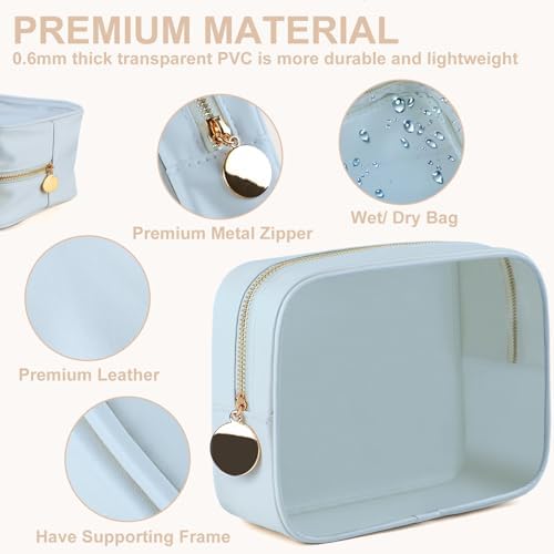 YOPCDJ 4PCS Clear Makeup Bag Set, Waterproof TPU Purse Organizer Pouches - Image 4