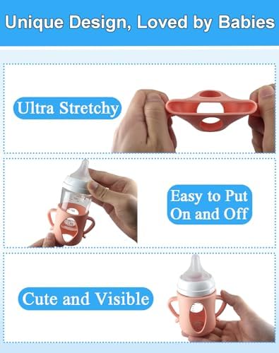 Silicone Sleeves for Pigeon Glass Bottles – 2 Pack Baby Bottle Sleeve - Image 4