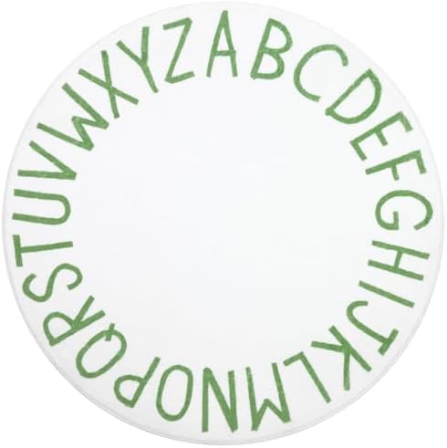 Topotdor Round ABC Area Rug, 47 Inch Soft Floor Carpet by Topotdor