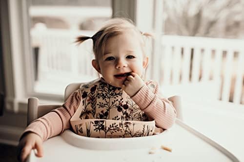 Three Little Tots Modern Silicone Baby Bib – Adjustable Fit Waterproof Catch - Image 2