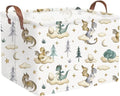 Rectangular Dinosaur Baskets, Watercolor cute dragon fairy tale kids nursery by FXOCSHE