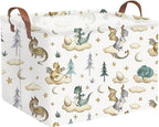 Rectangular Dinosaur Baskets, Watercolor cute dragon fairy tale kids nursery by FXOCSHE
