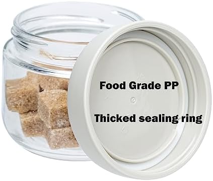 Glass Jar with Scew Lid, Overnight Oats Jars, Condiment Salad Dressing Sauce - Image 4
