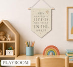 KDHTY Kids Playroom Canvas Hanging Pennant Flag Banner, How Wonderful Life Is - Image 5