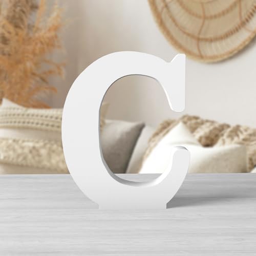 6 Inch White Wood Letters Unfinished Wood Letters by ZARUATU