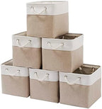 MidmmVick 11 x 11 Inch Cube Storage Bins, 6 Pack Large Collapsible Fabric by Midmmvick