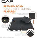 CAP Puzzle Exercise Mats | 1/2” Thick EVA Interlocking Foam Tiles - Image 3