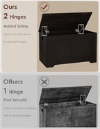 DINZI LVJ Storage Chest, Wooden Toy Box, Espresso 31.5" L - Image 4