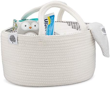 Parker Baby Co. Soft Rope Diaper Caddy Organizer by ParkerBabyCo