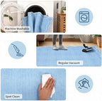 GarveeHome Scalloped Entryway Rug 2x3 Blue Washable Front Door Entry Rug - Image 6