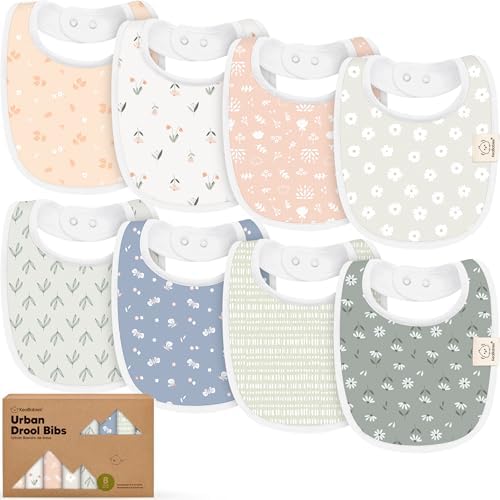 KeaBabies 8-Pack Organic Baby Bibs by KeaBabies