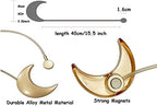 Magnetic Curtain Tiebacks Metal 1 Pair Metal Moon Curtain Clips Rope Holdbacks - Image 4