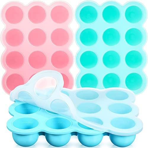 Potchen 3 Pcs Baby Food Storage Container 12 Cup Silicone Baby Food Freezer Tray by Potchen