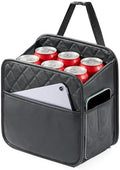 PU Leather Backseat Car Organizer, 2 Mesh Pockets, 9.8×9.8×5.5 in by iSiMEE