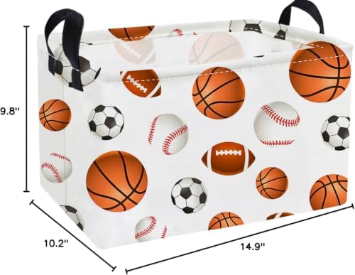 Essme Rectangular Kids Baskets, Ball Storage Box, Cute Basket - Image 2