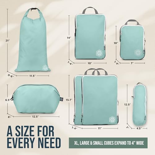 TRIPPED Travel Gear Large Compression Packing Cubes 7-Piece Set - Image 4