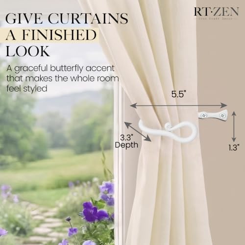 RTZEN Metal Curtain Tiebacks, Drapery Holders - Image 2