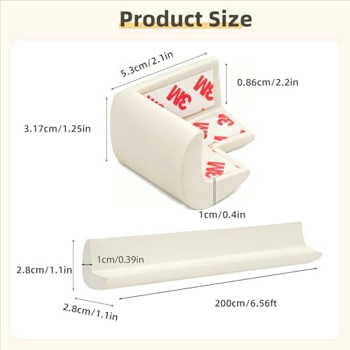 Corner Protector Baby, Baby Proofing Edge Corner Protector, Soft Foam White - Image 3