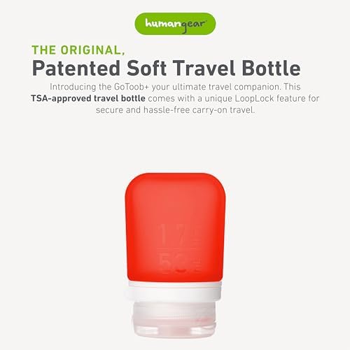 humangear GoToob+ | Refillable Silicone Travel Bottle | Locking Lid | Food-Safe - Image 2
