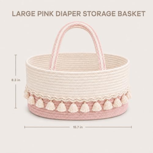 Baby Diaper Caddy Organizer, Portable Nursery Storage Basket - Image 5
