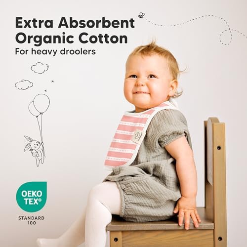 KeaBabies 8-Pack Organic Baby Bibs - Image 5