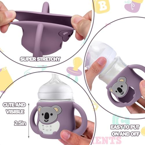 BUSOHA 3 Pack Silicone Sleeves for Avent Baby Bottles - Image 3