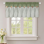 ASPMIZ Farmhouse Cotton Linen Valances by ASPMIZ