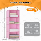 Hanging Closet Organizer 4-Shelf, Oxford Fabric Wardrobe Storage - Image 3