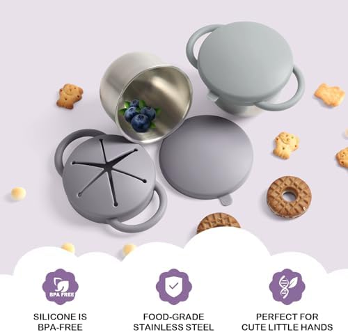 Daximo 2 Pack Snack Cups for Toddlers Spill Proof - Image 4