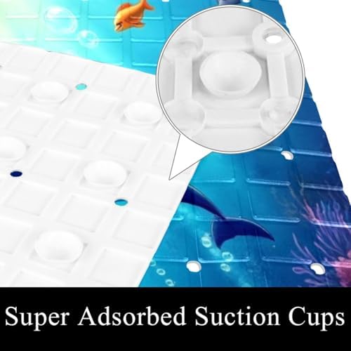 Shower Mat Bathtub Mat, 26.8x15.1 inch, Non-Slip Bath Mat - Image 3