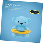 Bear Shaped Baby Bath Water Thermometer One Piece Plastic Blue - Image 2