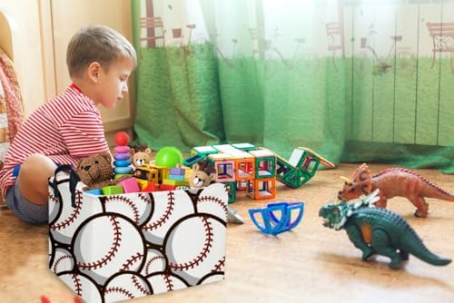 Essme Rectangular Baseball Basket, Kids Baskets, Boys Storage Bins, Kids Basket - Image 6