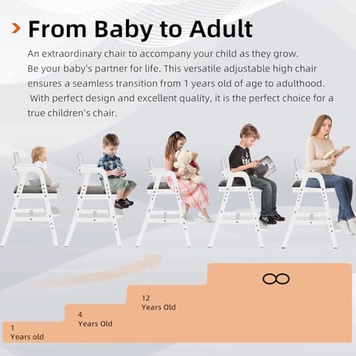 Wooden High Chair for Babies and Toddler Dining Chair - Image 6