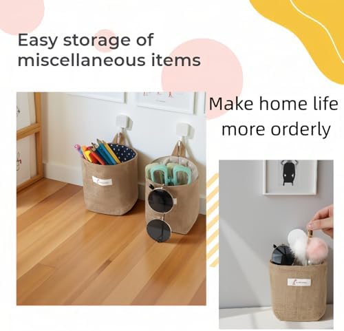 Washable Cotton Linen Hanging Organizer Bag - Image 3