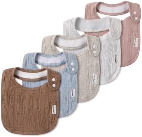 Muslin Baby Bibs for Drooling and Teething, Bibs for Boys Girls by EgmaoBaby